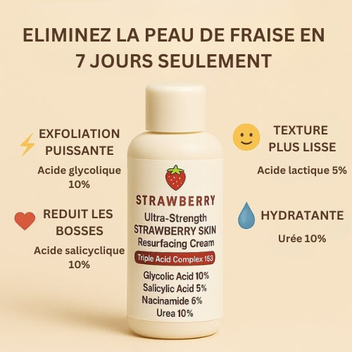 Strawbeauty - crème d'acide triple avancé pour la kératose pilaire